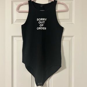 Sorry out of Order Forever21 bodysuit size:Large (fits like a medium)